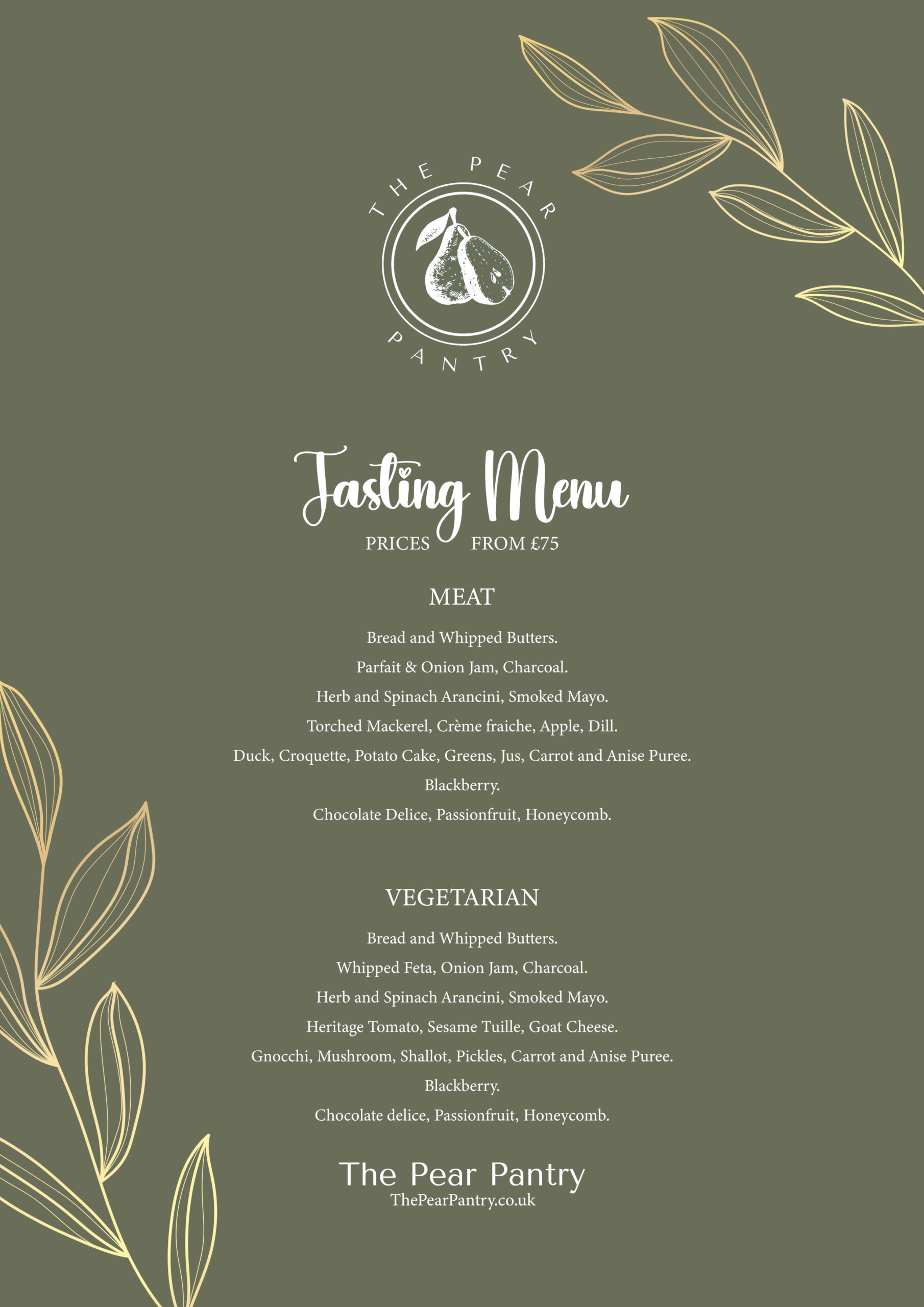 Tasting Menu | Somerset Catering Company