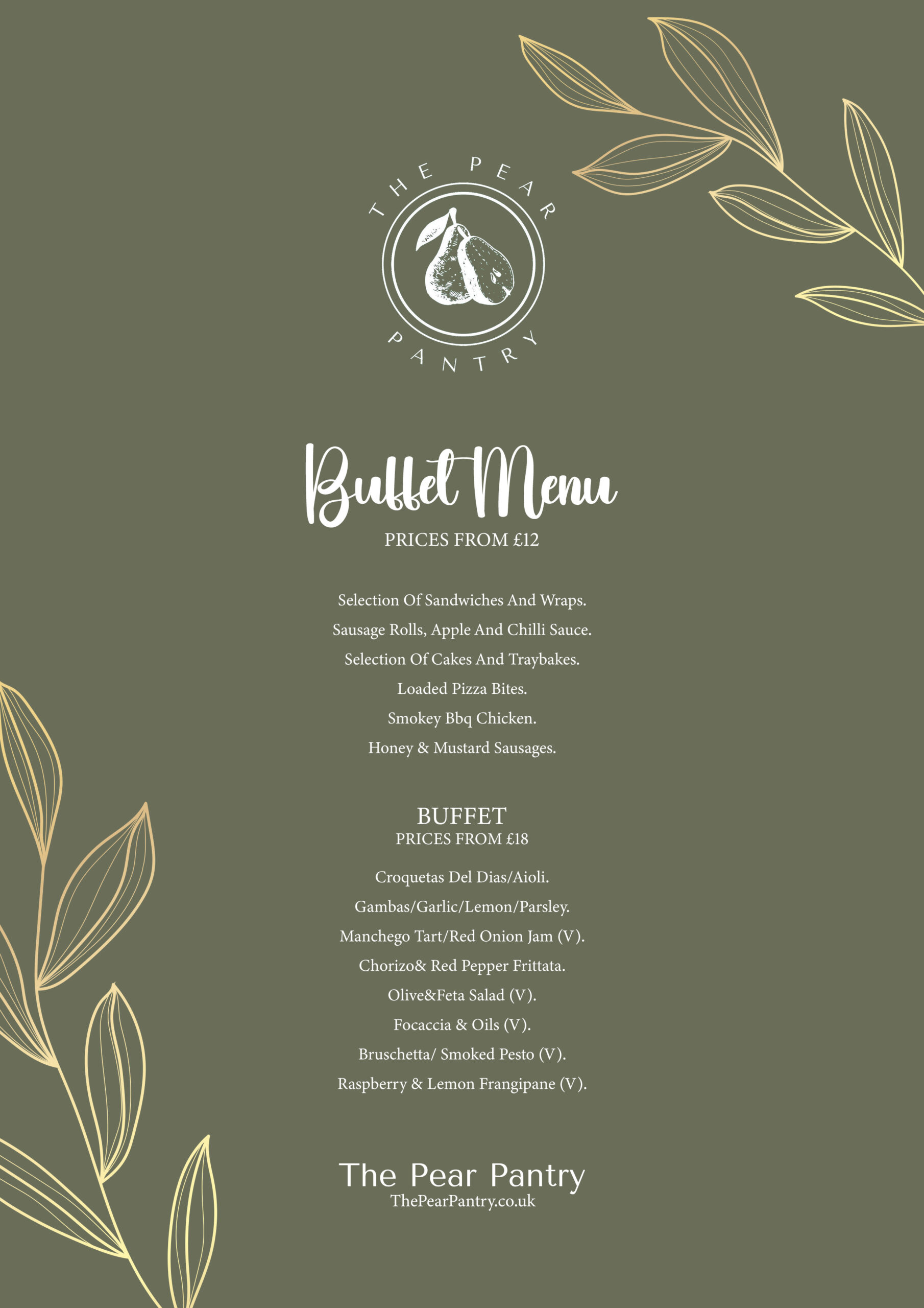 Buffet Menu | Somerset Catering Company